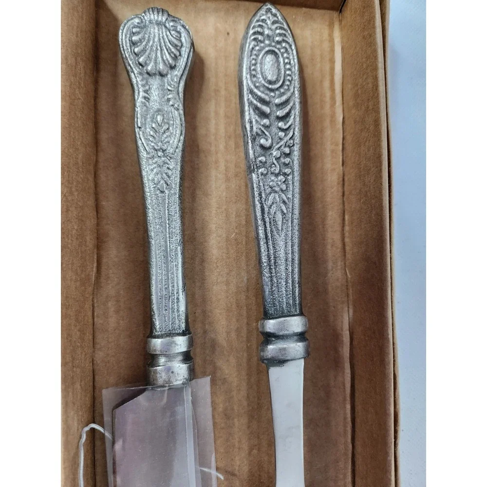 Vintage Silver Plated Turkey Carving Set Knife And Fork Thanksgiving Mid Century